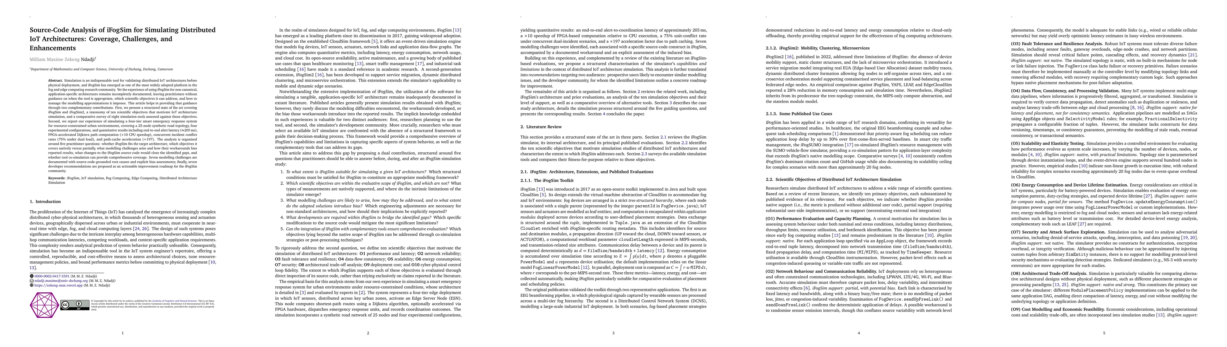 Thumbnail for Source-Code Analysis of iFogSim for Simulating Distributed IoT Architectures: Coverage, Challenges, and Enhancements