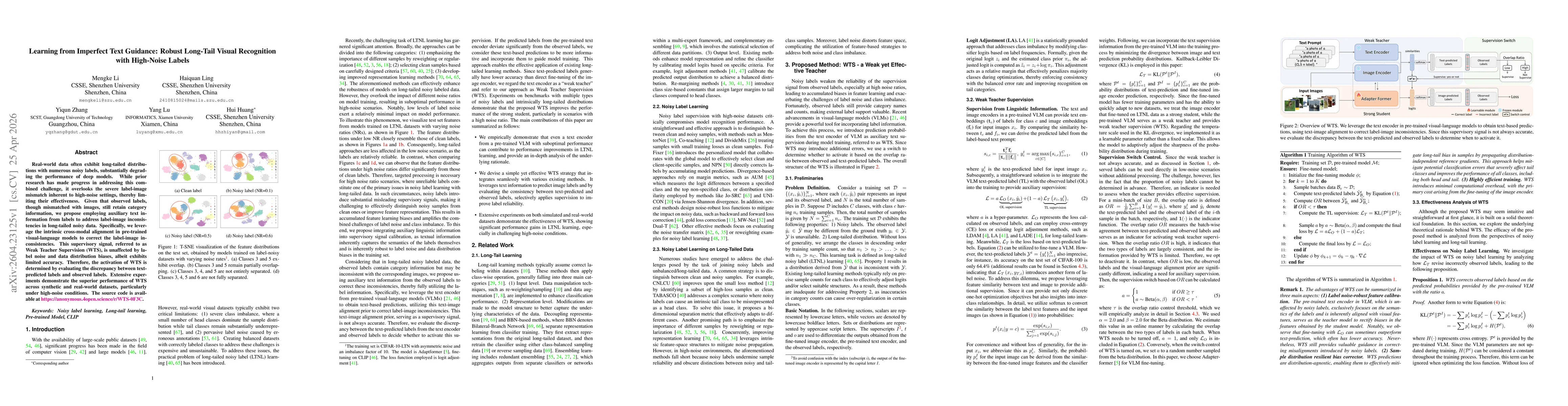Thumbnail for Learning from Imperfect Text Guidance: Robust Long-Tail Visual Recognition with High-Noise Label