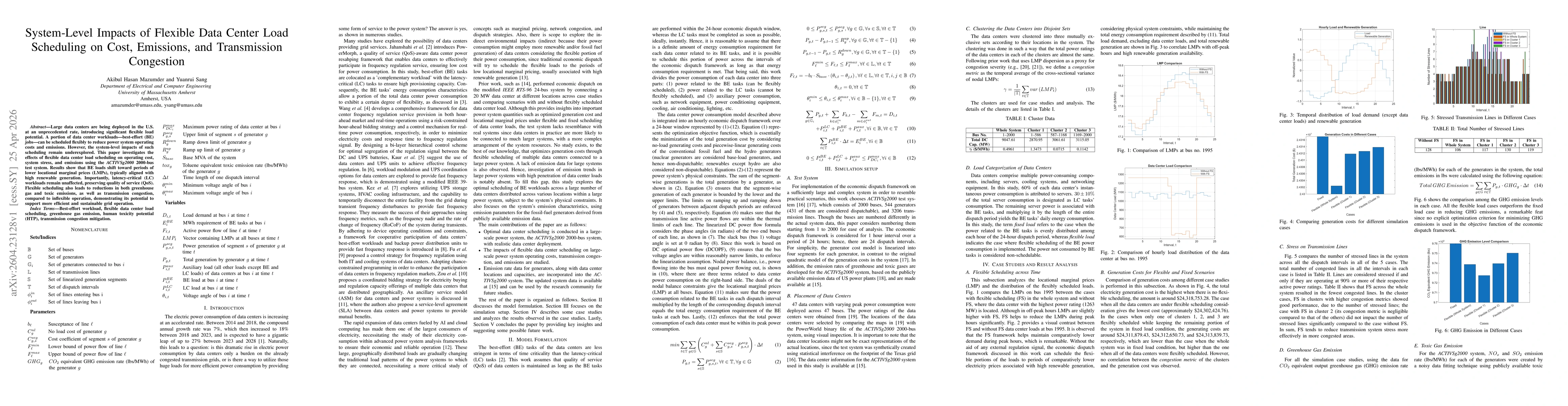 Thumbnail for System-Level Impacts of Flexible Data Center Load Scheduling on Cost, Emissions, and Transmission Congestion