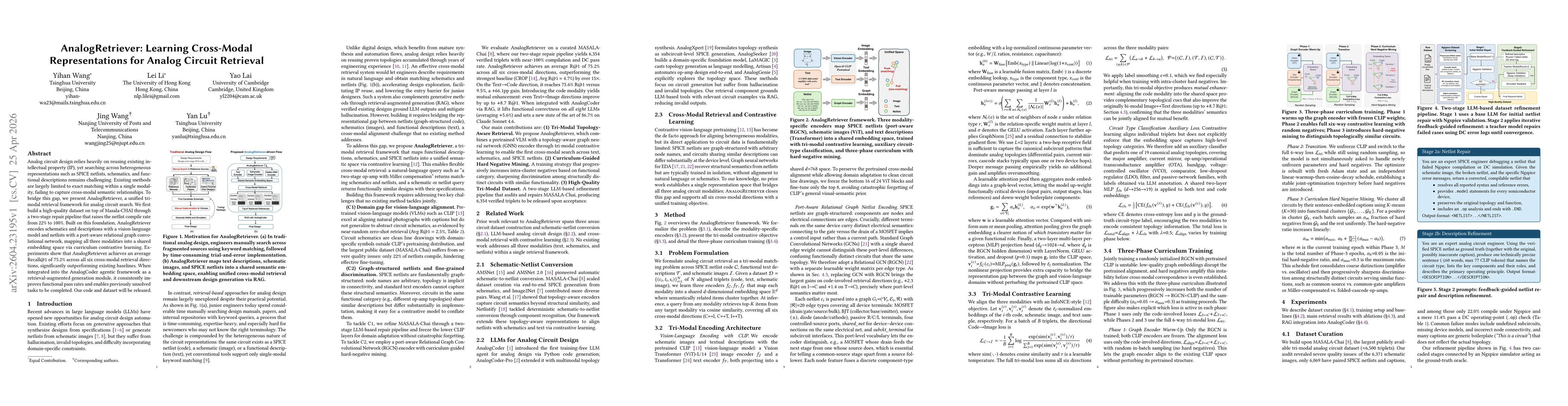 Thumbnail for AnalogRetriever: Learning Cross-Modal Representations for Analog Circuit Retrieval