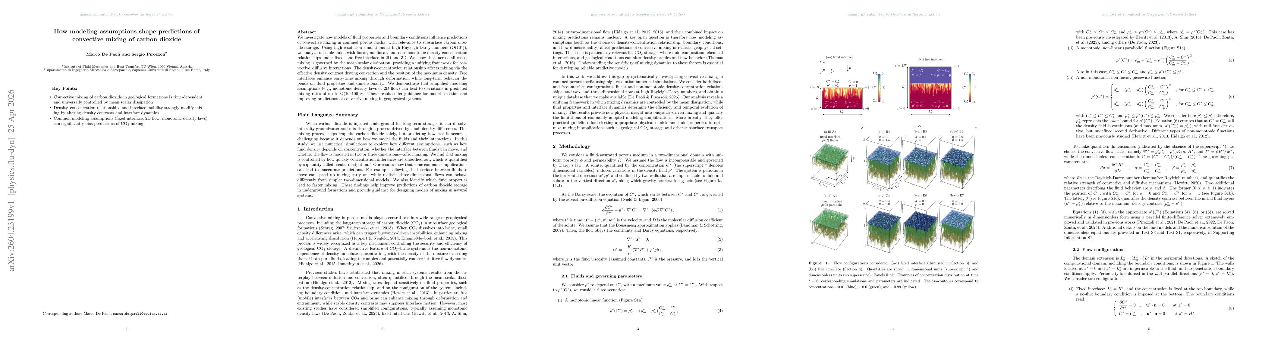 Thumbnail for How modeling assumptions shape predictions of convective mixing of carbon dioxide