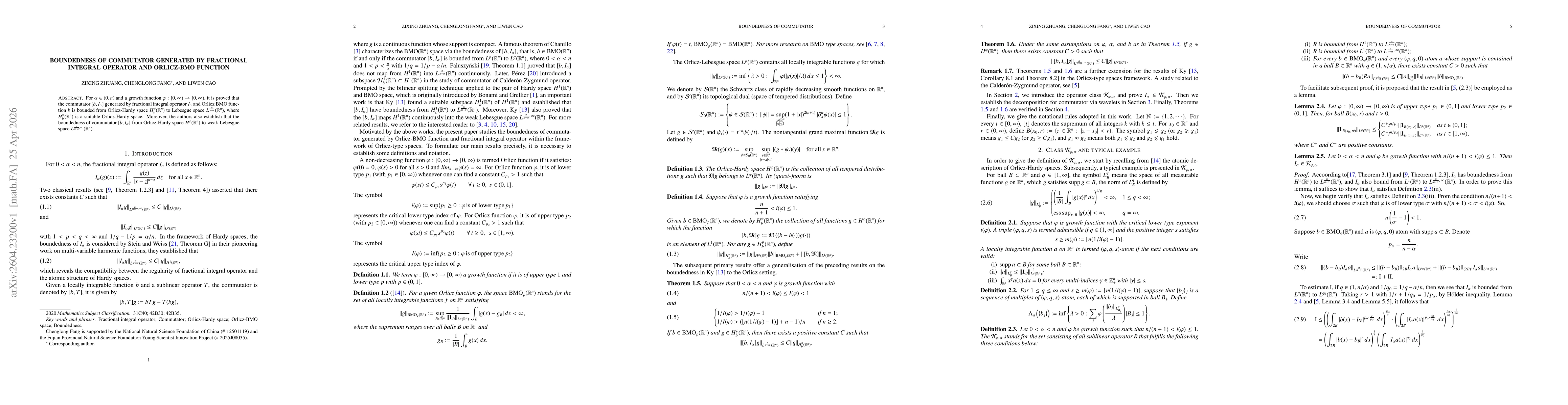 Thumbnail for Boundedness of commutator generated by fractional integral operator and Orlicz-BMO function
