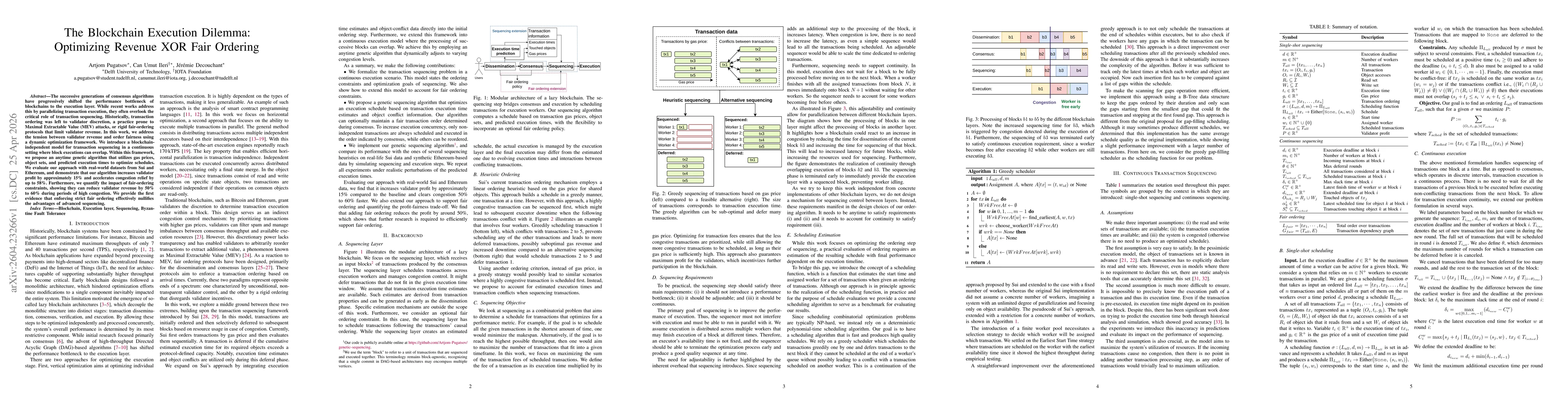 Thumbnail for The Blockchain Execution Dilemma: Optimizing Revenue XOR Fair Ordering