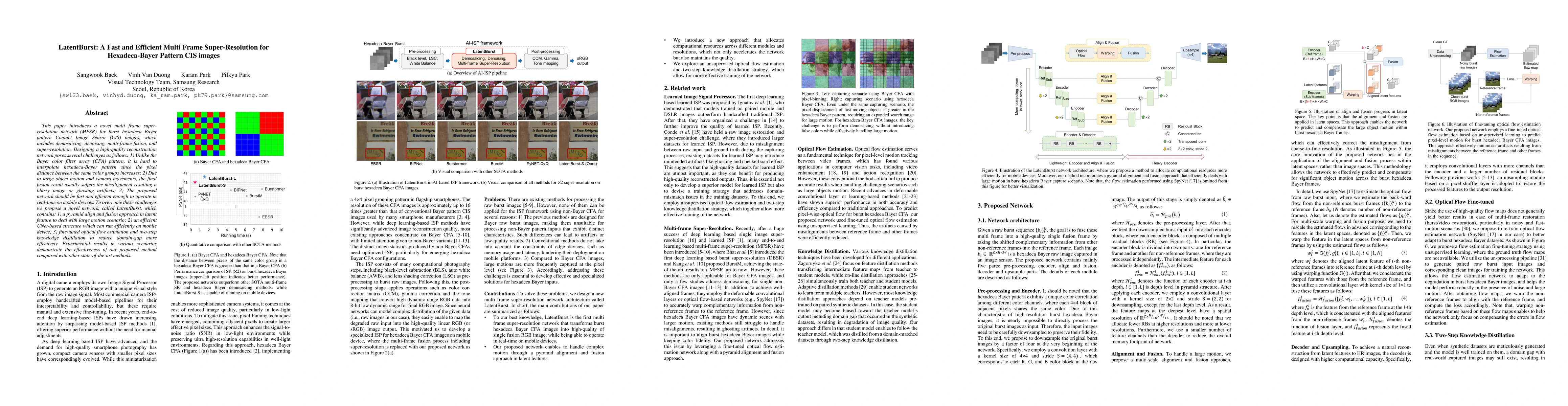 Thumbnail for LatentBurst: A Fast and Efficient Multi Frame Super-Resolution for Hexadeca-Bayer Pattern CIS images