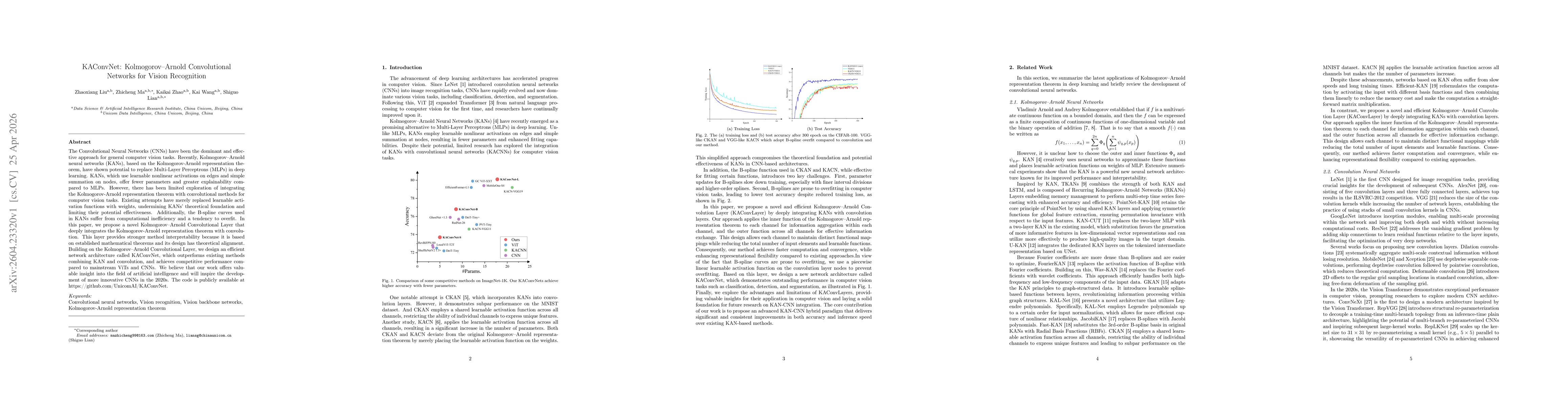 Thumbnail for KAConvNet: Kolmogorov-Arnold Convolutional Networks for Vision Recognition