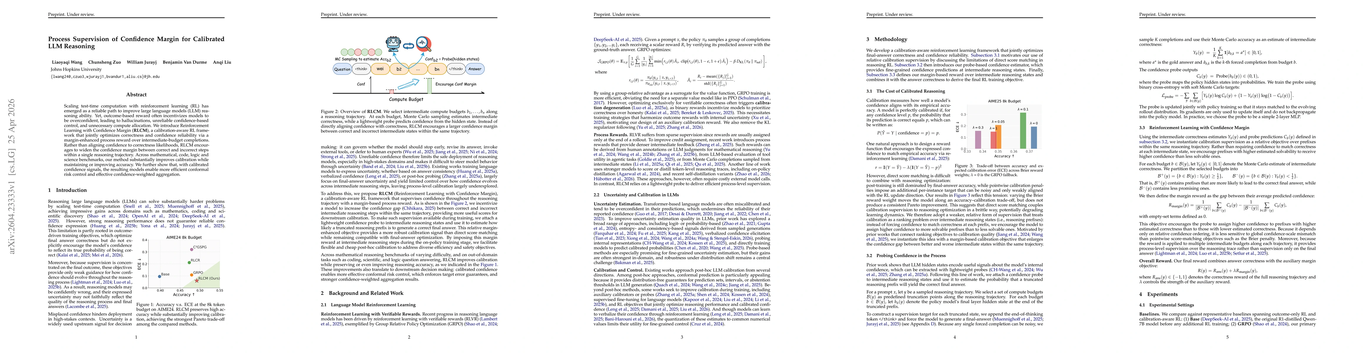 Thumbnail for Process Supervision of Confidence Margin for Calibrated LLM Reasoning