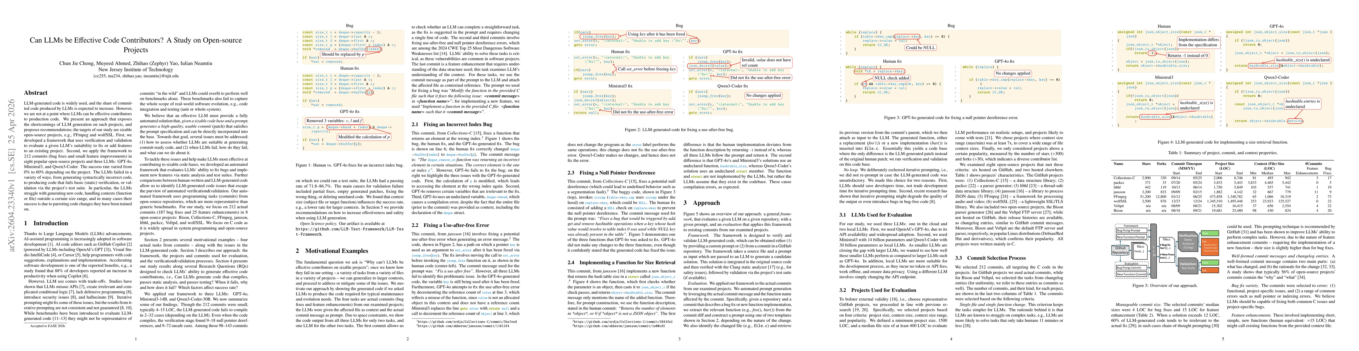 Thumbnail for Can LLMs be Effective Code Contributors? A Study on Open-source Projects