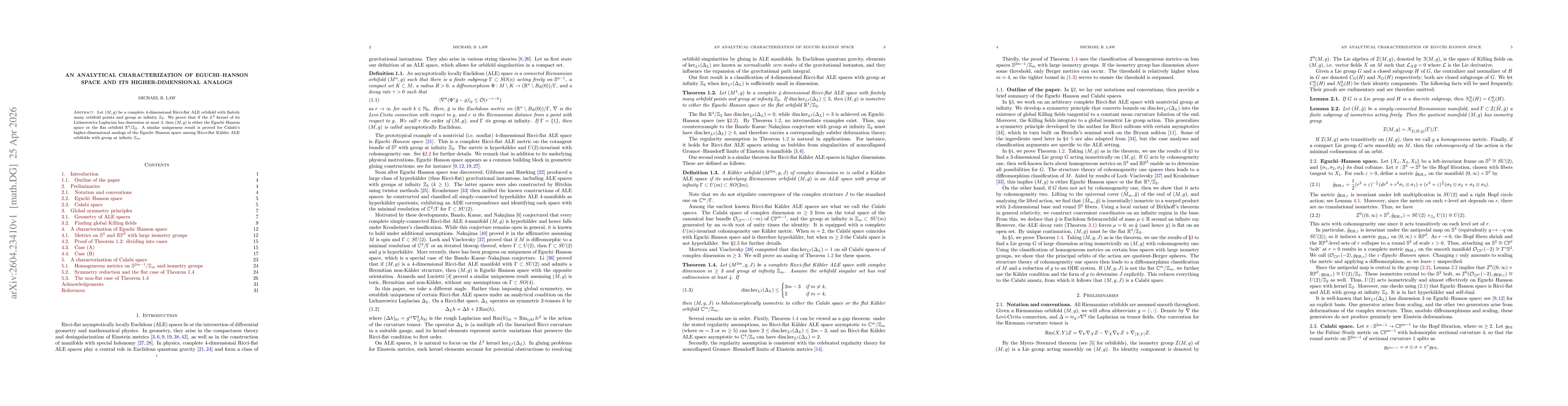 Thumbnail for An analytical characterization of Eguchi-Hanson space and its higher-dimensional analogs