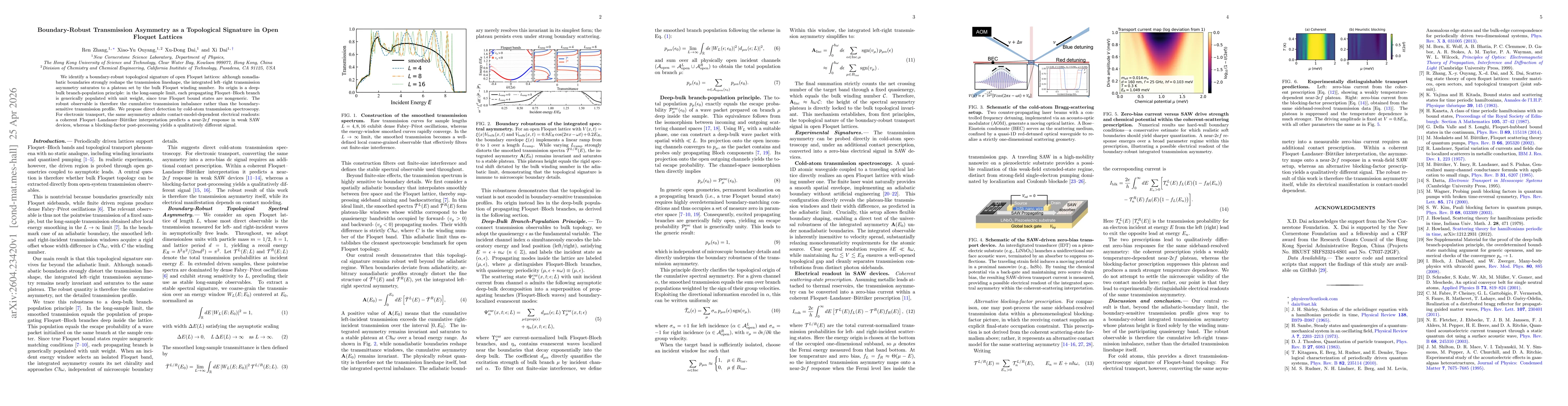 Thumbnail for Boundary-Robust Transmission Asymmetry as a Topological Signature in Open Floquet Lattices