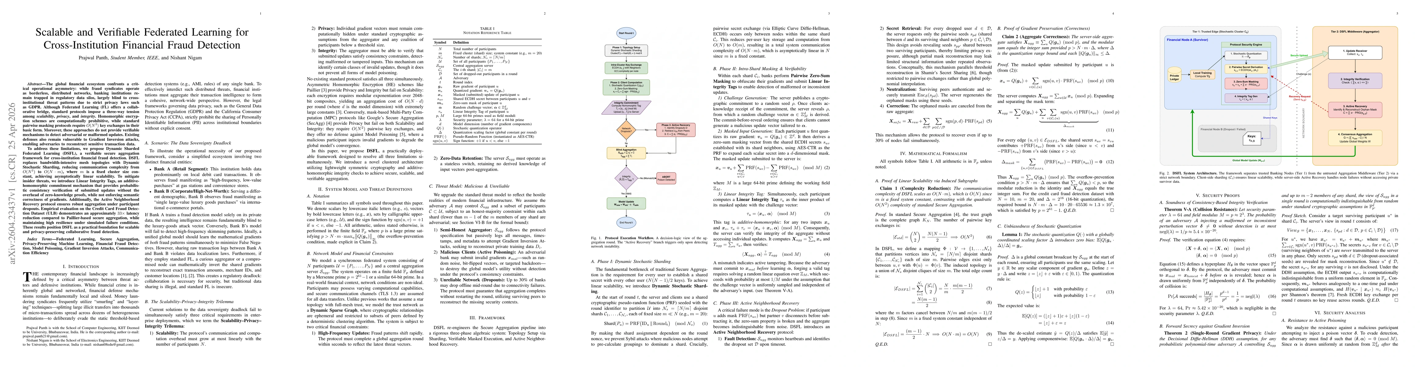 Thumbnail for Scalable and Verifiable Federated Learning for Cross-Institution Financial Fraud Detection