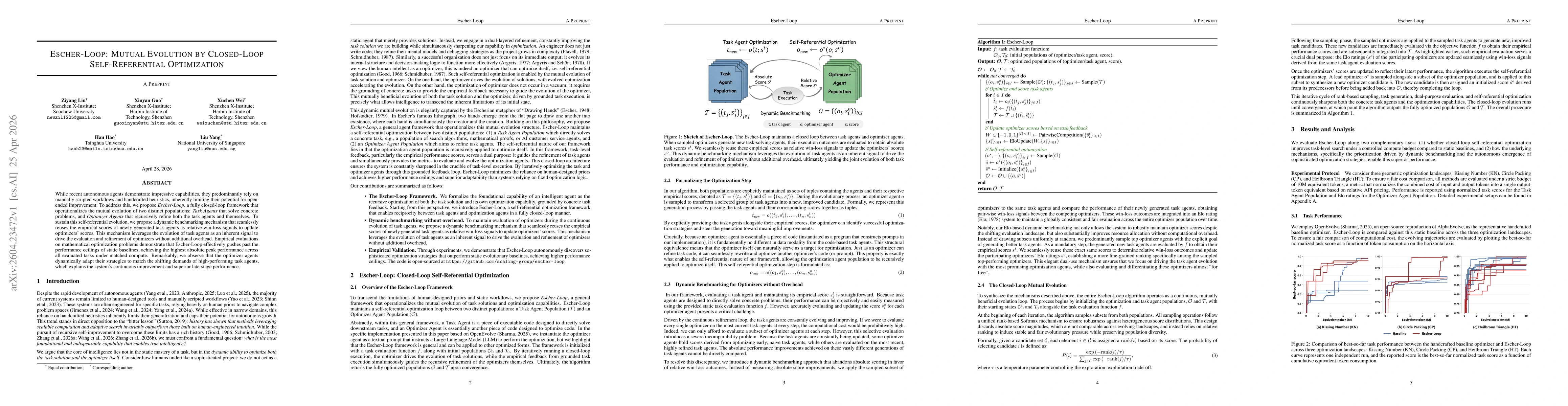 Thumbnail for Escher-Loop: Mutual Evolution by Closed-Loop Self-Referential Optimization