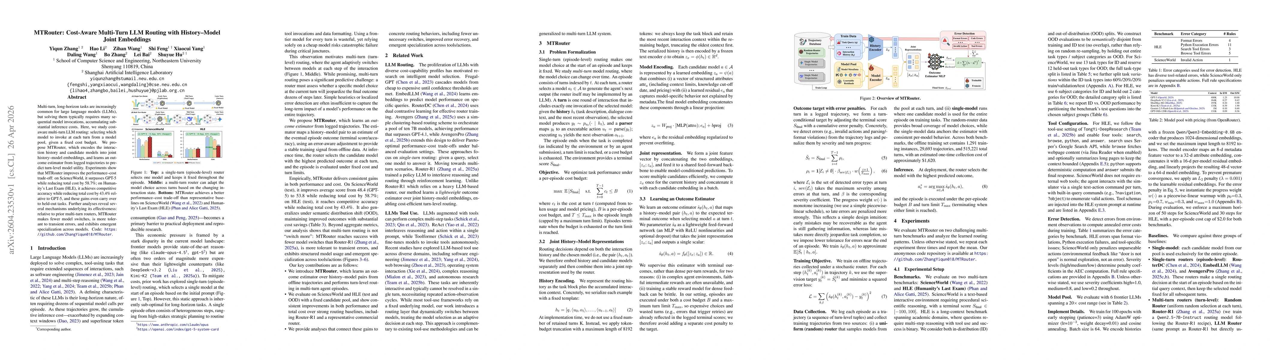Thumbnail for MTRouter: Cost-Aware Multi-Turn LLM Routing with History-Model Joint Embeddings