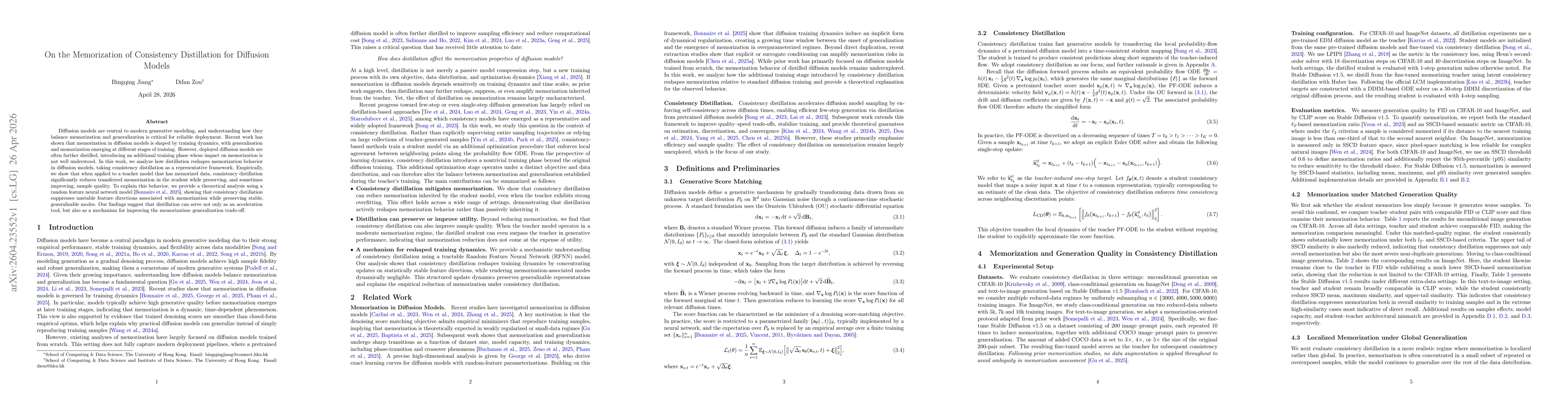 Thumbnail for On the Memorization of Consistency Distillation for Diffusion Models