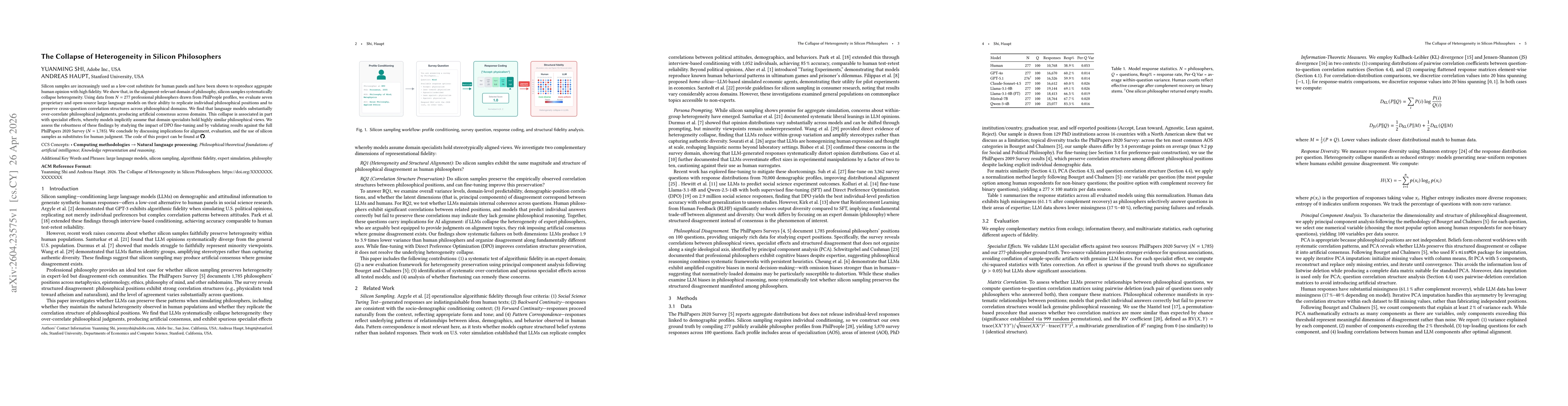 Thumbnail for The Collapse of Heterogeneity in Silicon Philosophers