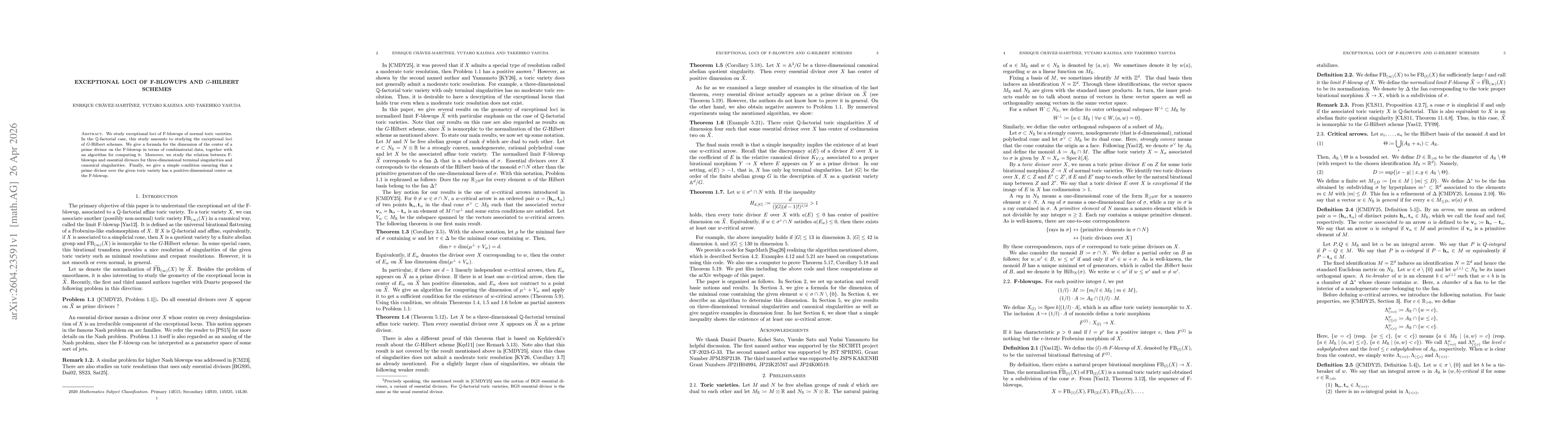 Thumbnail for Exceptional loci of F-blowups and $G$-Hilbert schemes