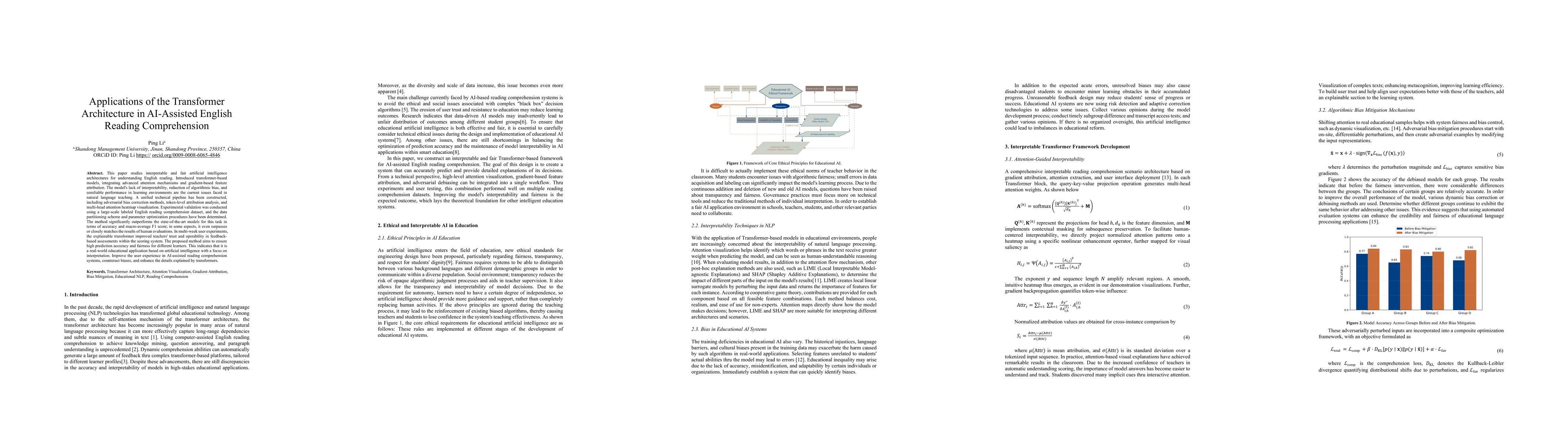 Thumbnail for Applications of the Transformer Architecture in AI-Assisted English Reading Comprehension