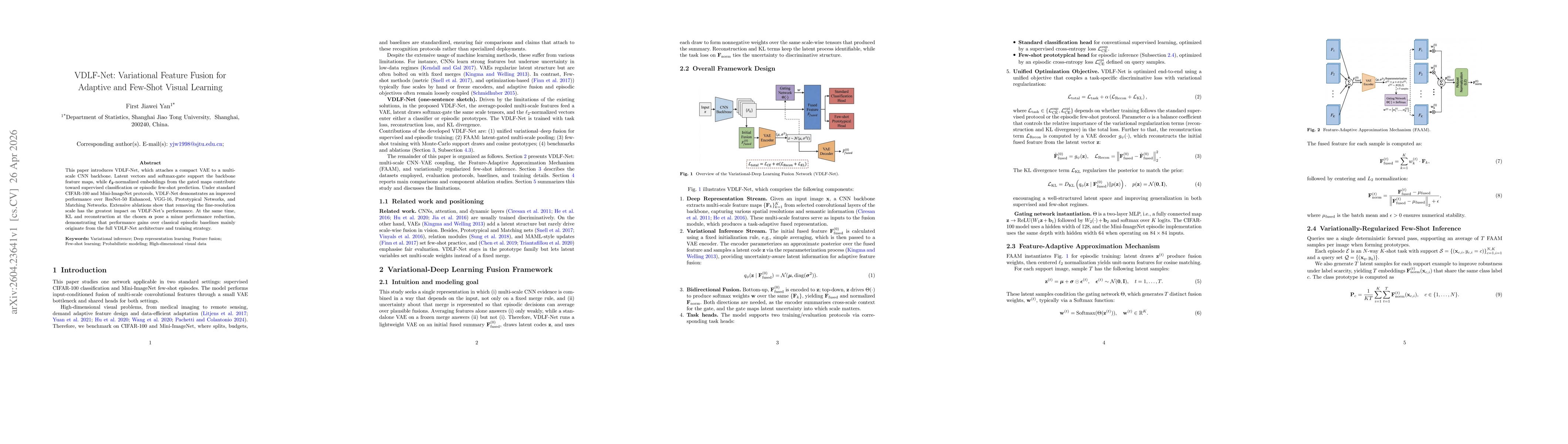 Thumbnail for VDLF-Net: Variational Feature Fusion for Adaptive and Few-Shot Visual Learning