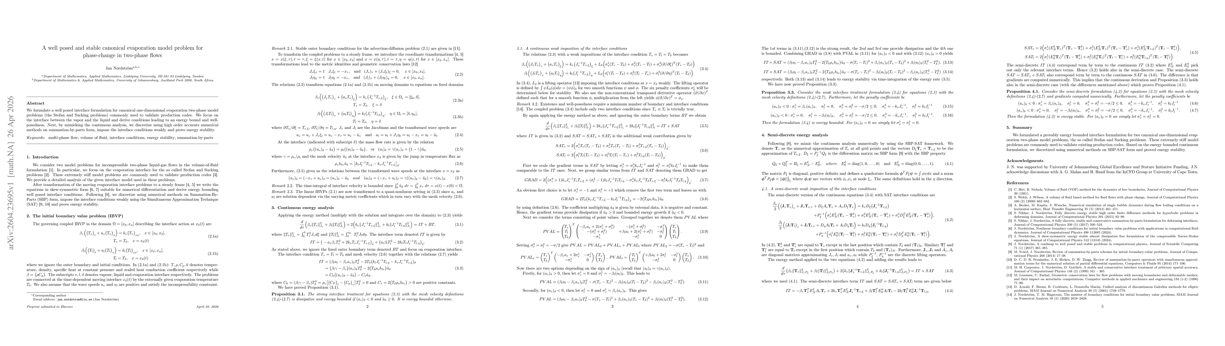 Thumbnail for A well posed and stable canonical evaporation model problem for phase-change in two-phase flows