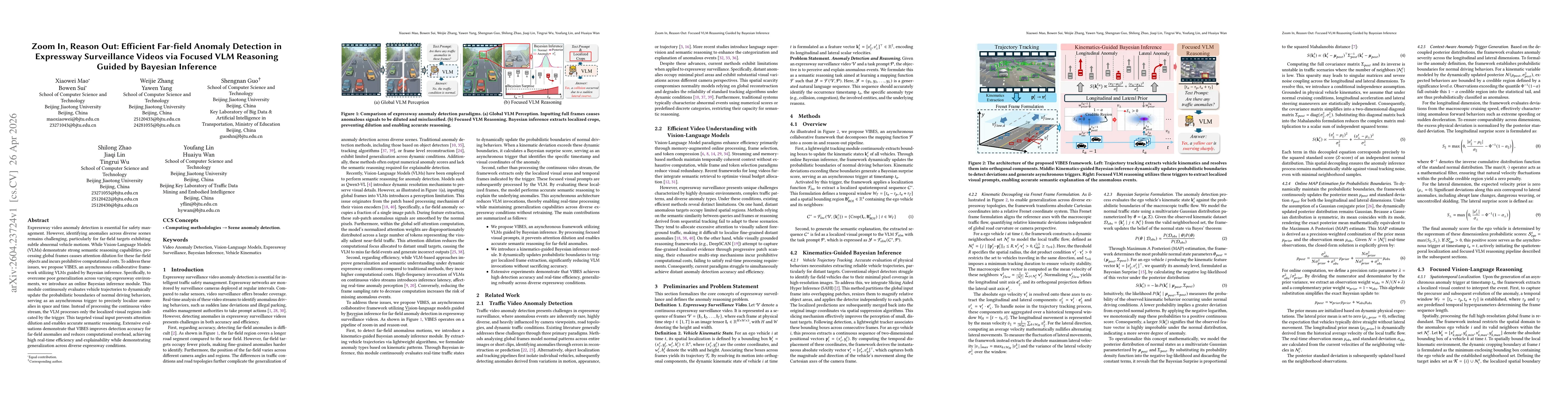 Thumbnail for Zoom In, Reason Out: Efficient Far-field Anomaly Detection in Expressway Surveillance Videos via Focused VLM Reasoning Guided by Bayesian Inference