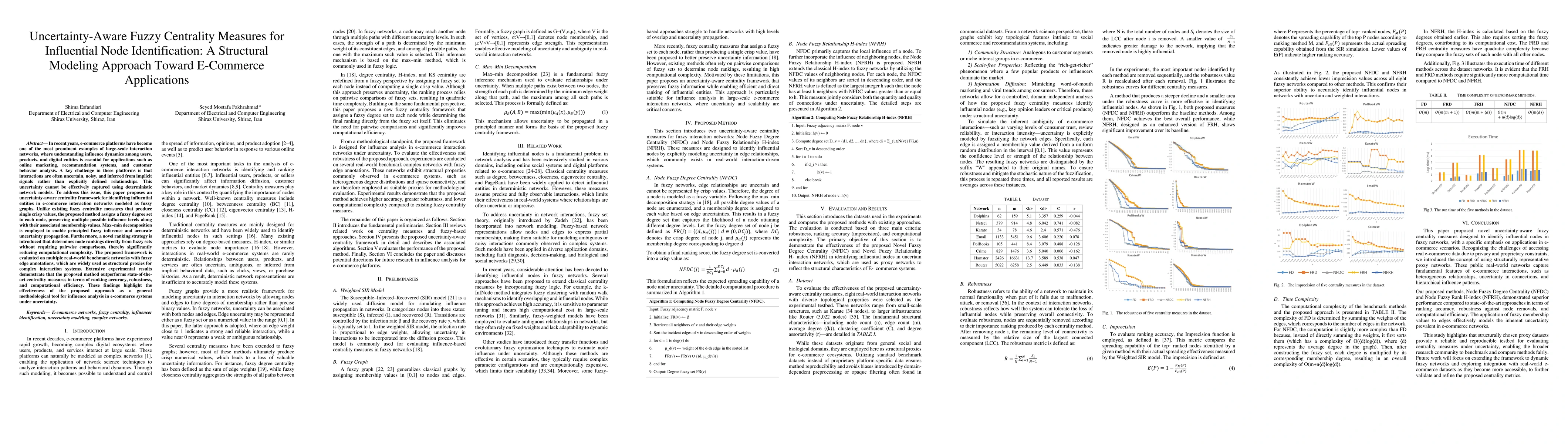 Thumbnail for Uncertainty-Aware Fuzzy Centrality Measures for Influential Node Identification: A Structural Modeling Approach Toward E-Commerce Applications