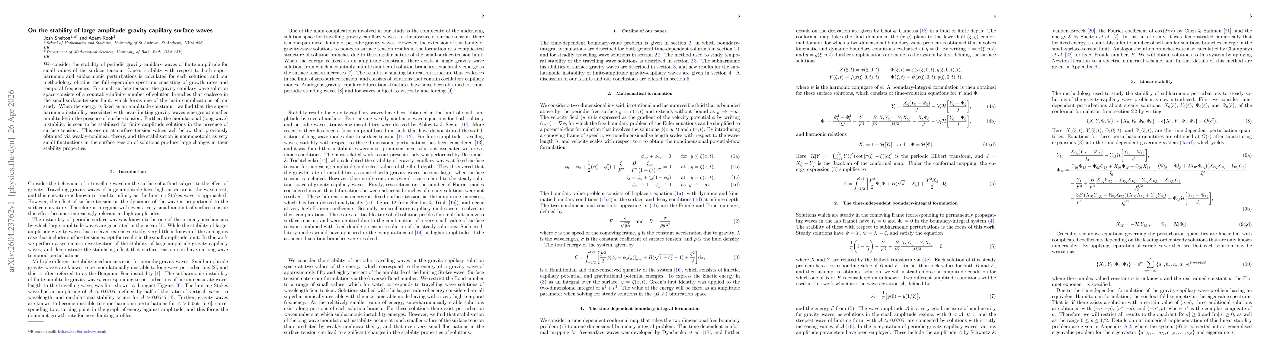 Thumbnail for On the stability of large-amplitude gravity-capillary surface waves