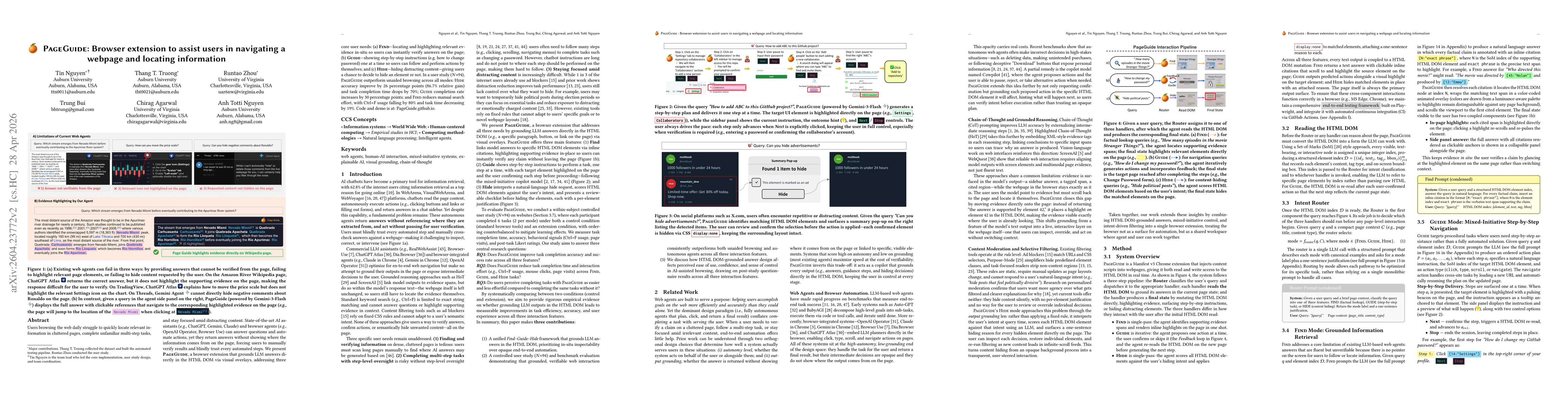 Thumbnail for PageGuide: Browser extension to assist users in navigating a webpage and locating information