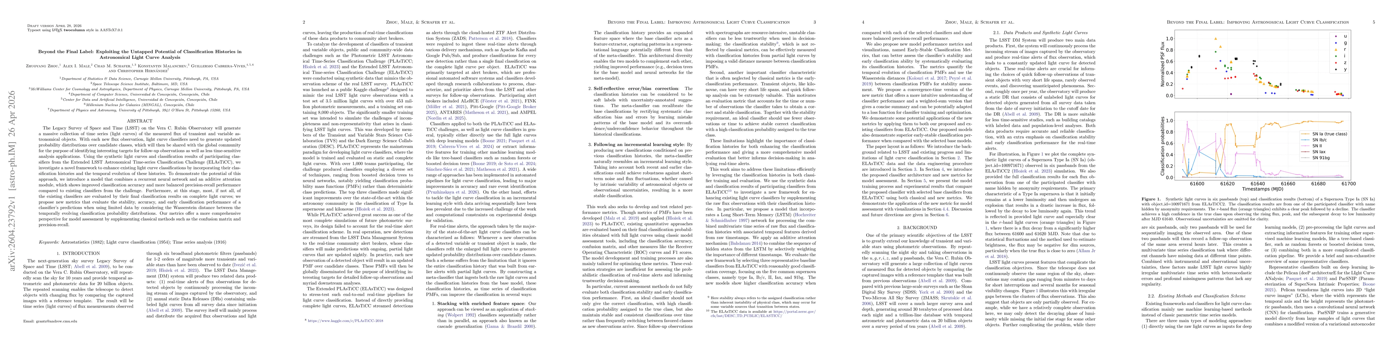 Thumbnail for Beyond the Final Label: Exploiting the Untapped Potential of Classification Histories in Astronomical Light Curve Analysis