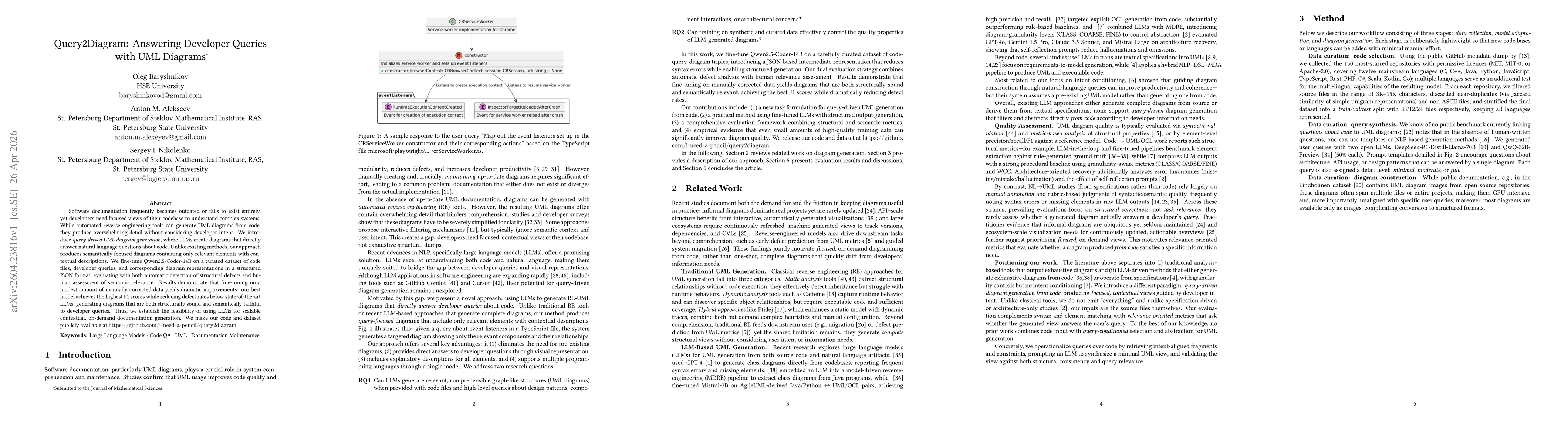 Thumbnail for Query2Diagram: Answering Developer Queries with UML Diagrams