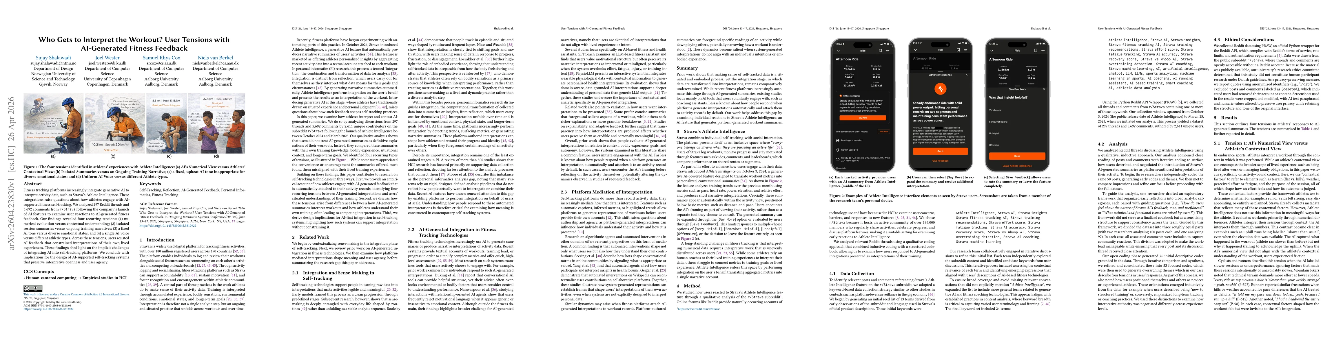 Thumbnail for Who Gets to Interpret the Workout? User Tensions with AI-Generated Fitness Feedback