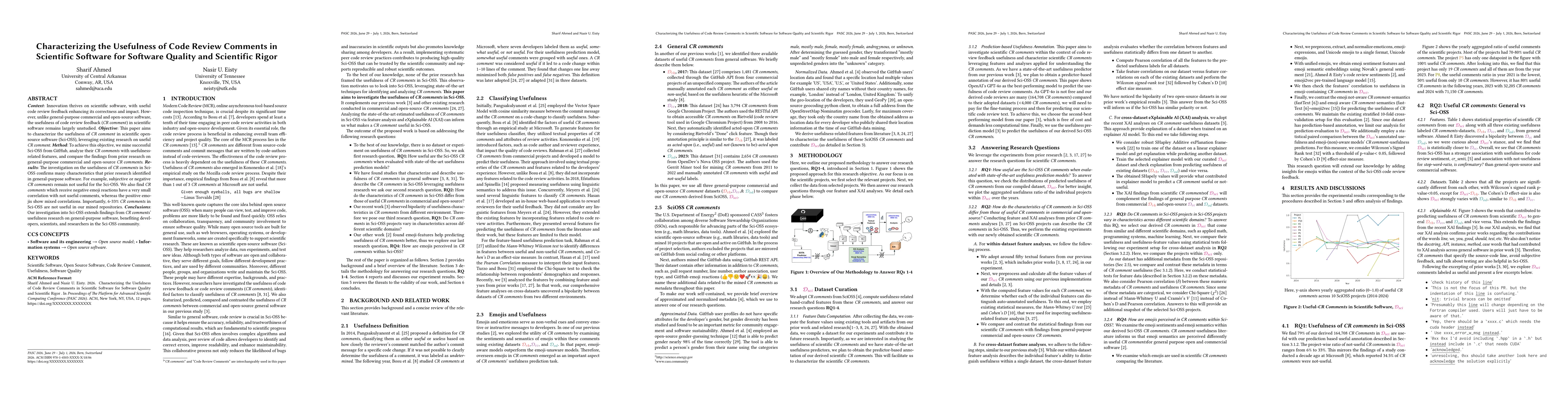 Thumbnail for Characterizing the Usefulness of Code Review Comments in Scientific Software for Software Quality and Scientific Rigor