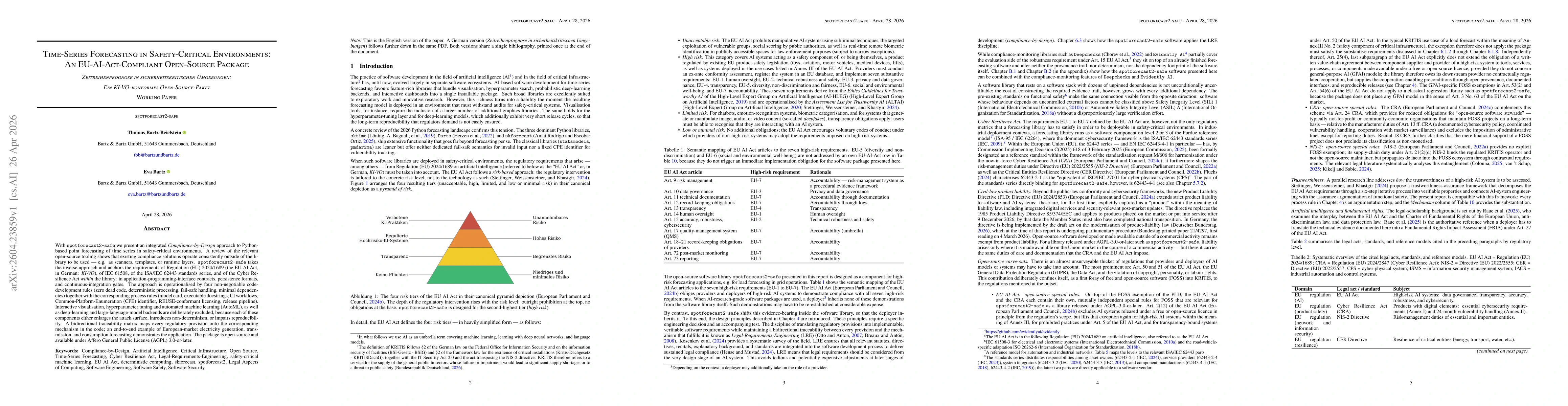Thumbnail for Time-Series Forecasting in Safety-Critical Environments: An EU-AI-Act-Compliant Open-Source Package / Zeitreihenprognose in sicherheitskritischen Umgebungen: Ein KI-VO-konformes Open-Source-Paket
