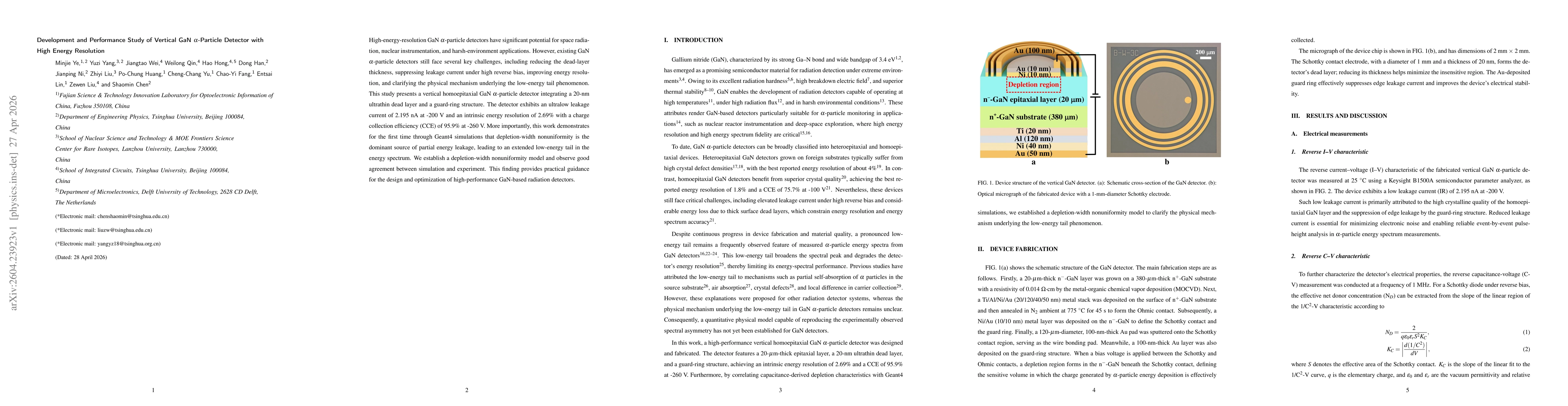 Thumbnail for Development and Performance Study of Vertical GaN $α$-Particle Detector with High Energy Resolution