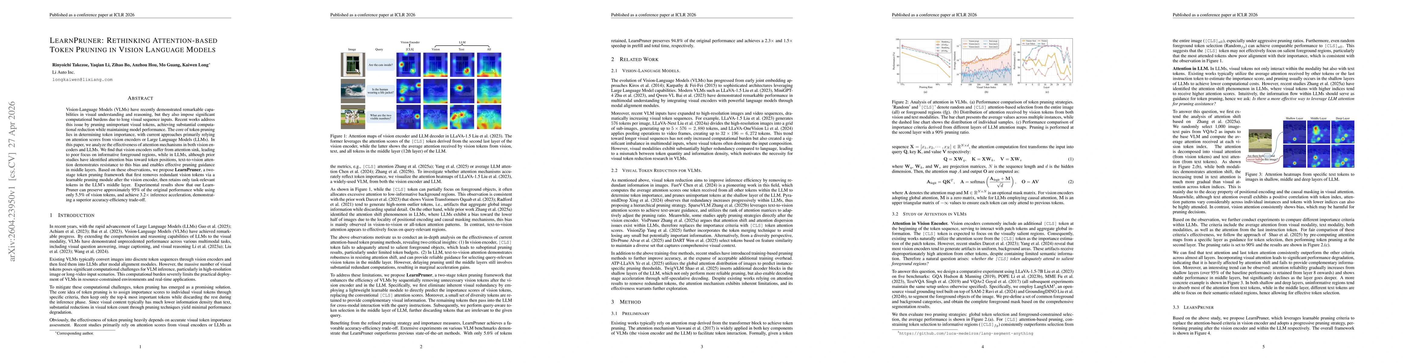 Thumbnail for LearnPruner: Rethinking Attention-based Token Pruning in Vision Language Models