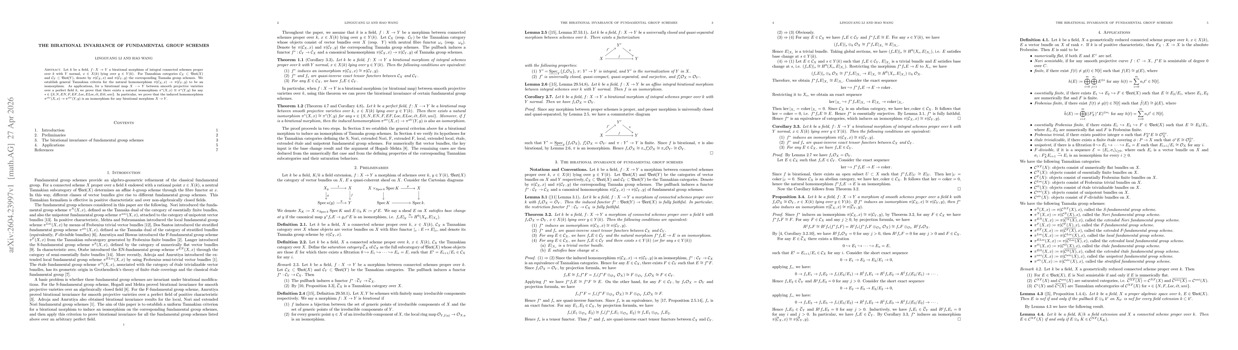 Thumbnail for The Birational Invariance of Fundamental Group Schemes