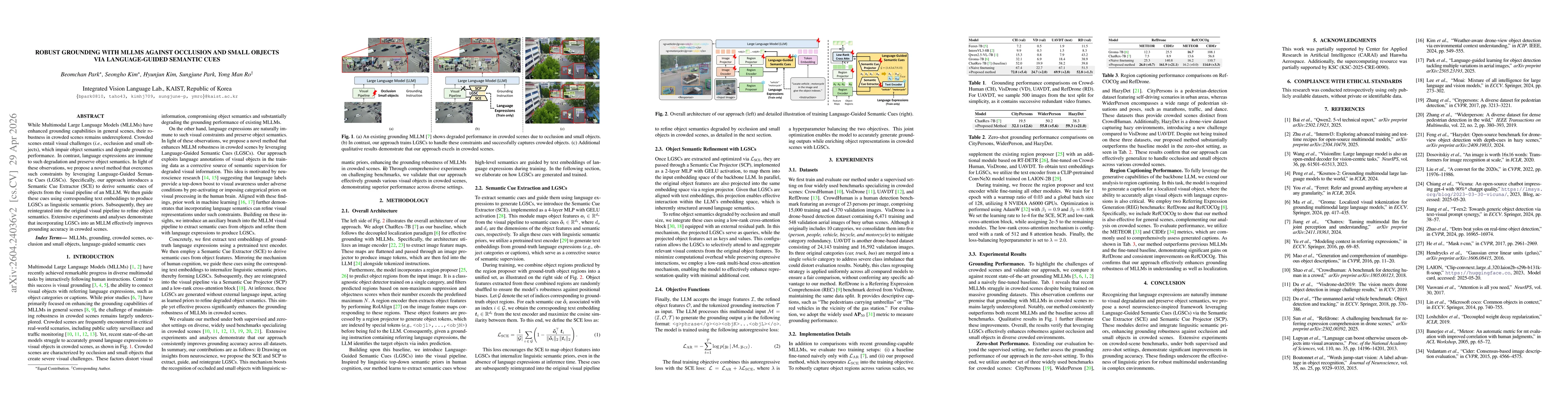 Thumbnail for Robust Grounding with MLLMs against Occlusion and Small Objects via Language-guided Semantic Cues