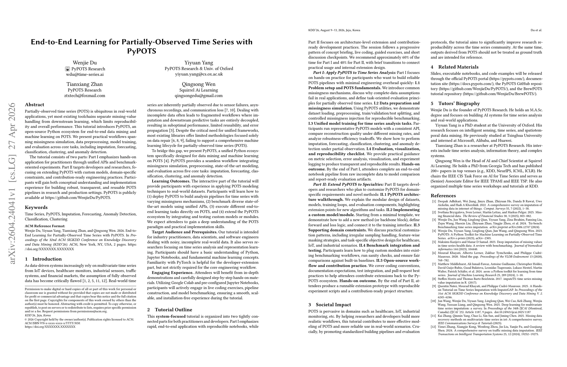 Thumbnail for End-to-End Learning for Partially-Observed Time Series with PyPOTS