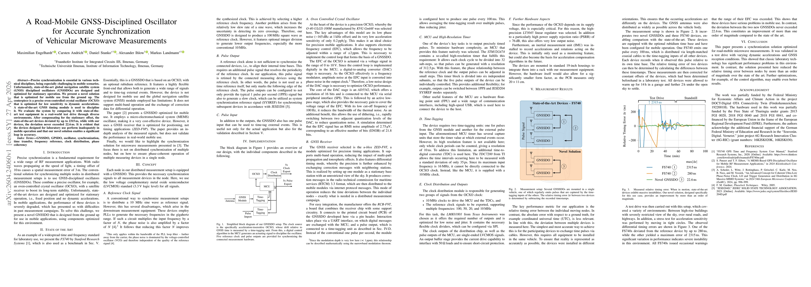 Thumbnail for A Road-Mobile GNSS-Disciplined Oscillator for Accurate Synchronization of Vehicular Microwave Measurements