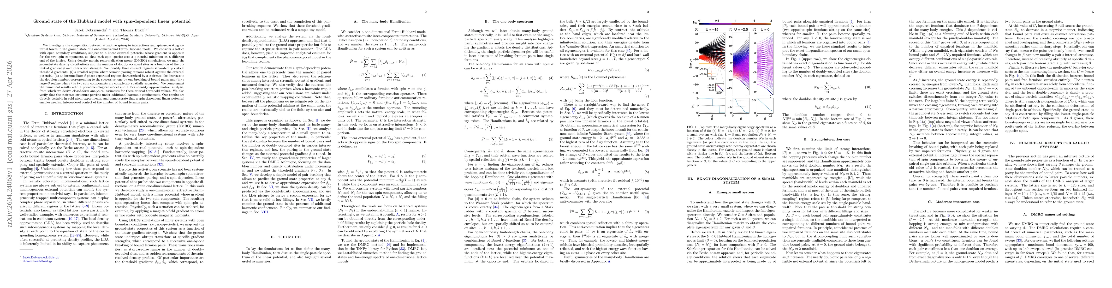 Thumbnail for Ground state of the Hubbard model with spin-dependent linear potential