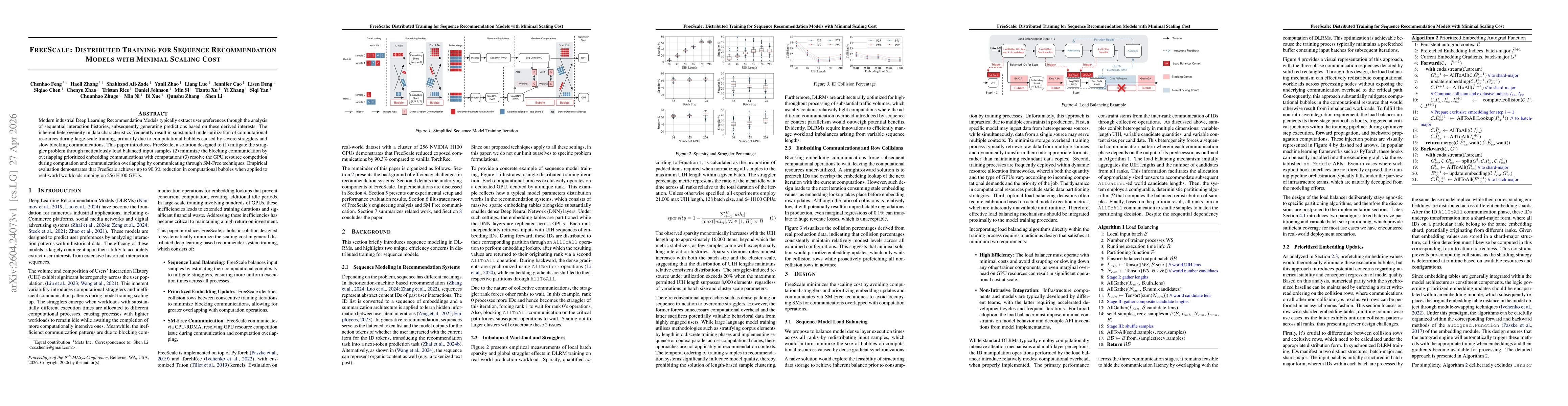 Thumbnail for FreeScale: Distributed Training for Sequence Recommendation Models with Minimal Scaling Cost