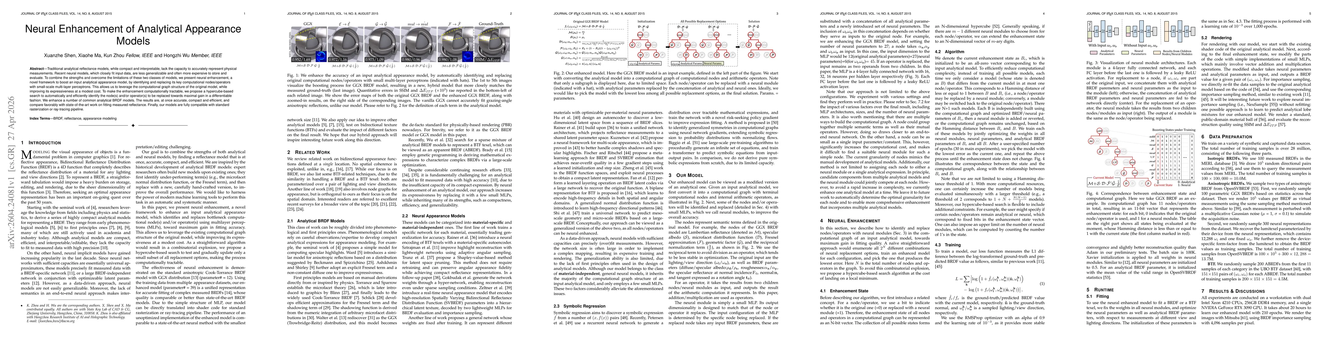 Thumbnail for Neural Enhancement of Analytical Appearance Models