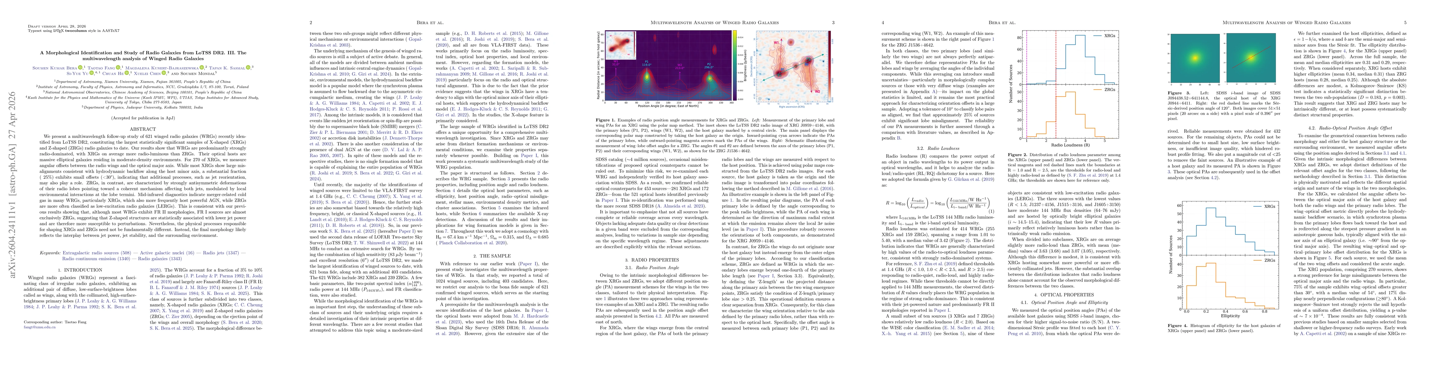 Thumbnail for A Morphological Identification and Study of Radio Galaxies from LoTSS DR2. III. The Multiwavelength Analysis of Winged Radio Galaxies