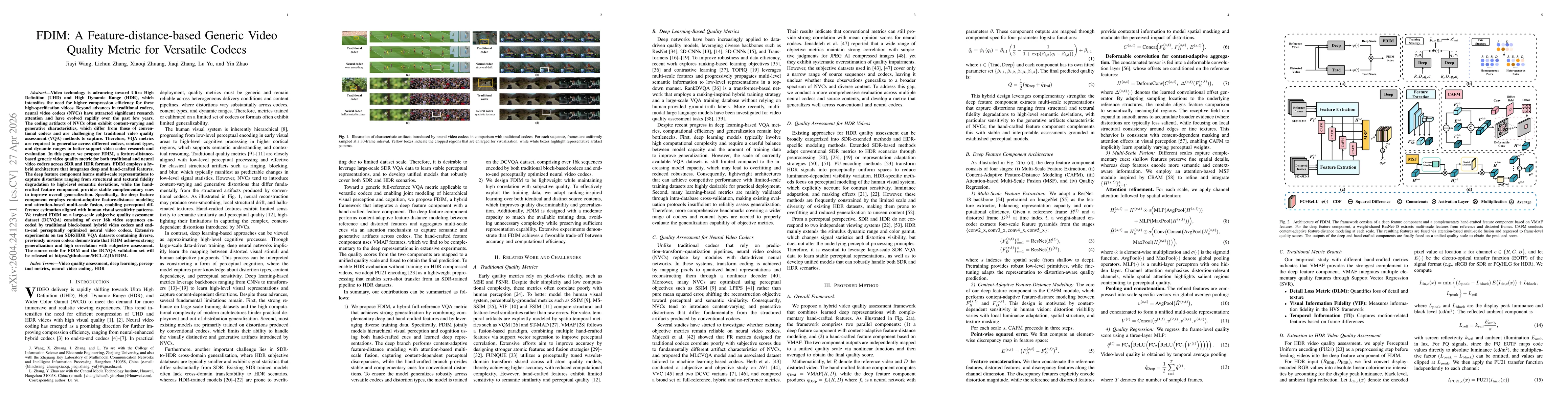 Thumbnail for FDIM: A Feature-distance-based Generic Video Quality Metric for Versatile Codecs
