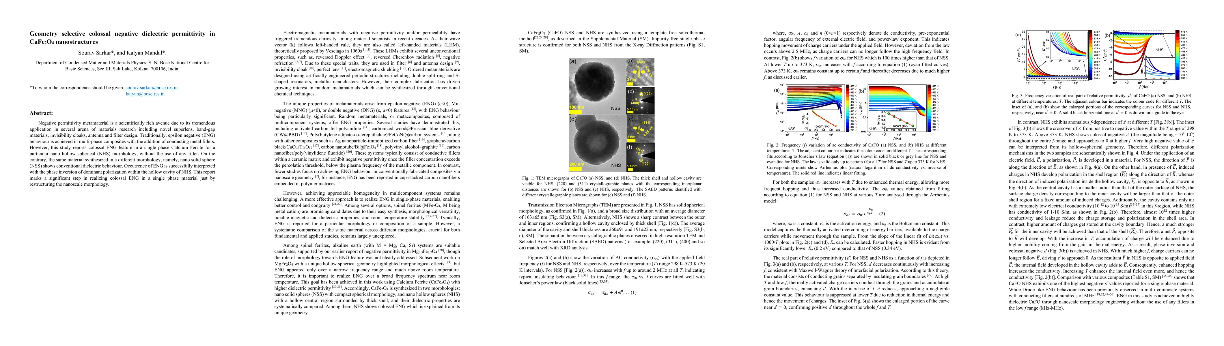 Thumbnail for Geometry selective colossal negative dielectric permittivity in CaFe2O4 nanostructures