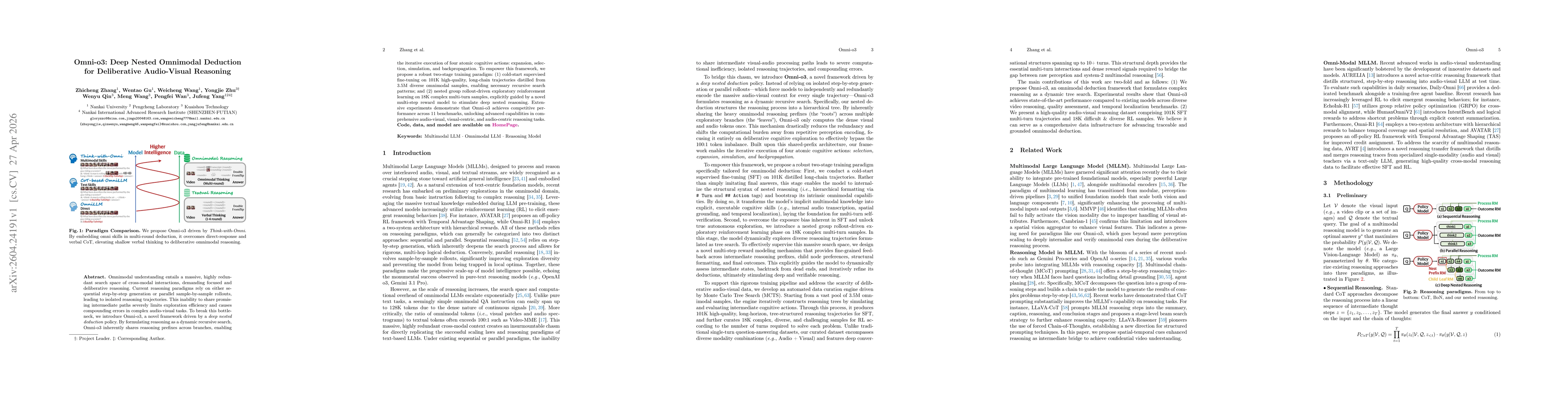 Thumbnail for Omni-o3: Deep Nested Omnimodal Deduction for Deliberative Audio-Visual Reasoning