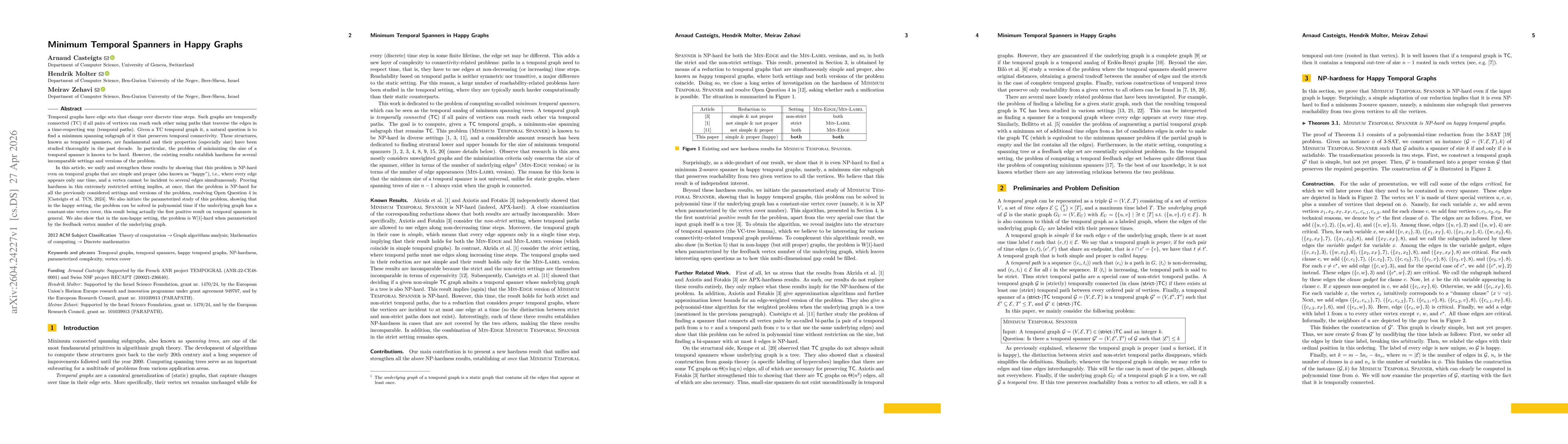 Thumbnail for Minimum Temporal Spanners in Happy Graphs
