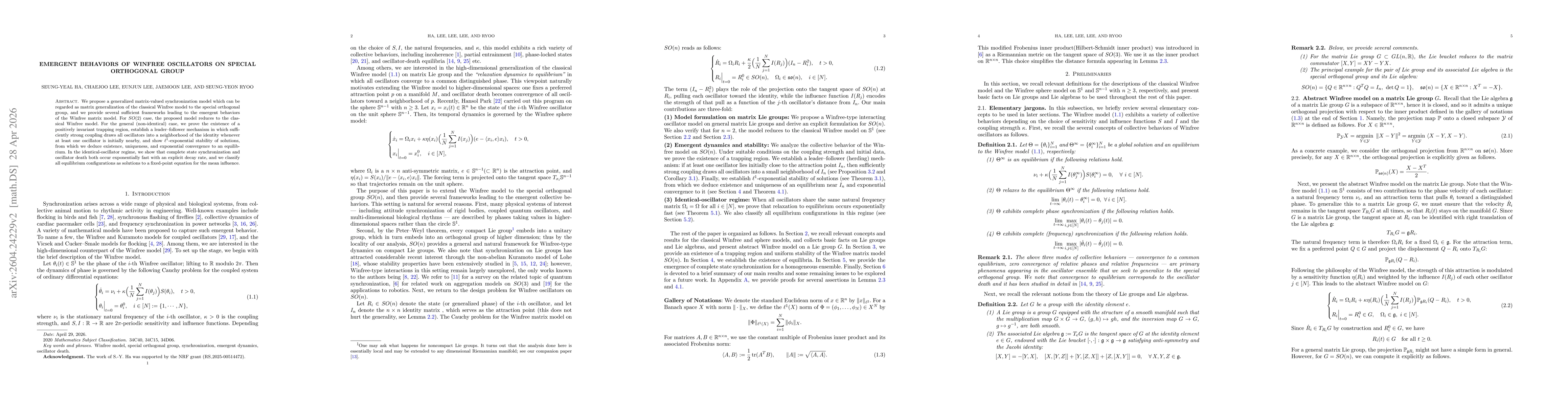 Thumbnail for Emergent behaviors of Winfree oscillators on special orthogonal group
