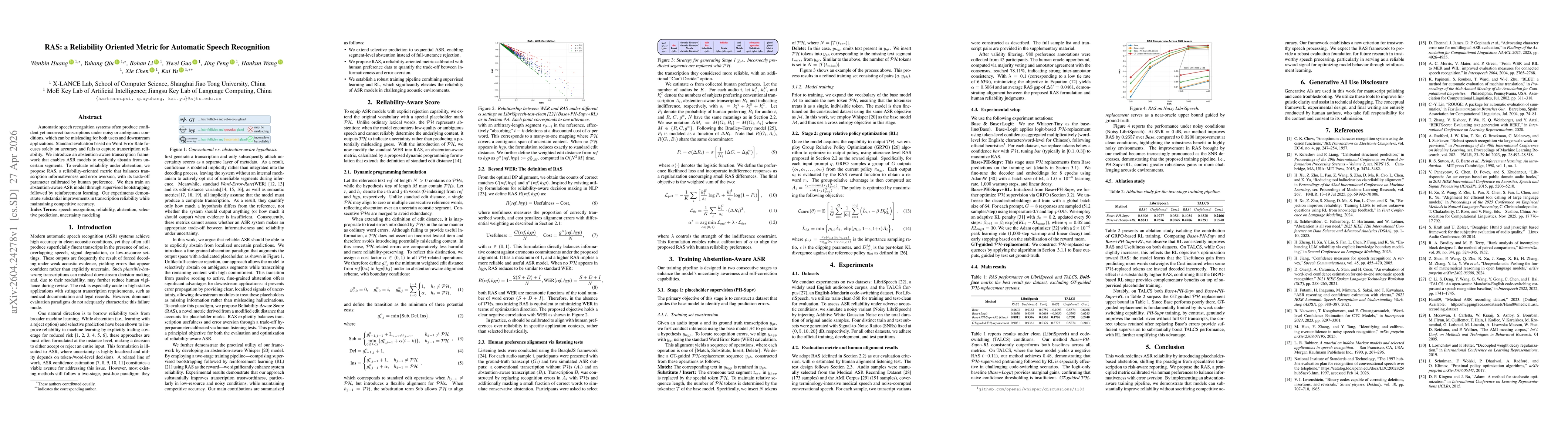 Thumbnail for RAS: a Reliability Oriented Metric for Automatic Speech Recognition