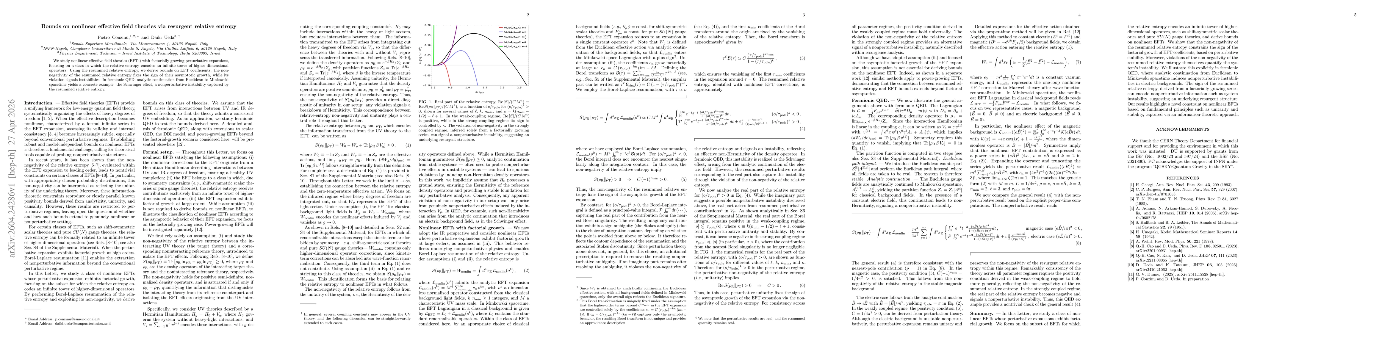 Thumbnail for Bounds on nonlinear effective field theories via resurgent relative entropy