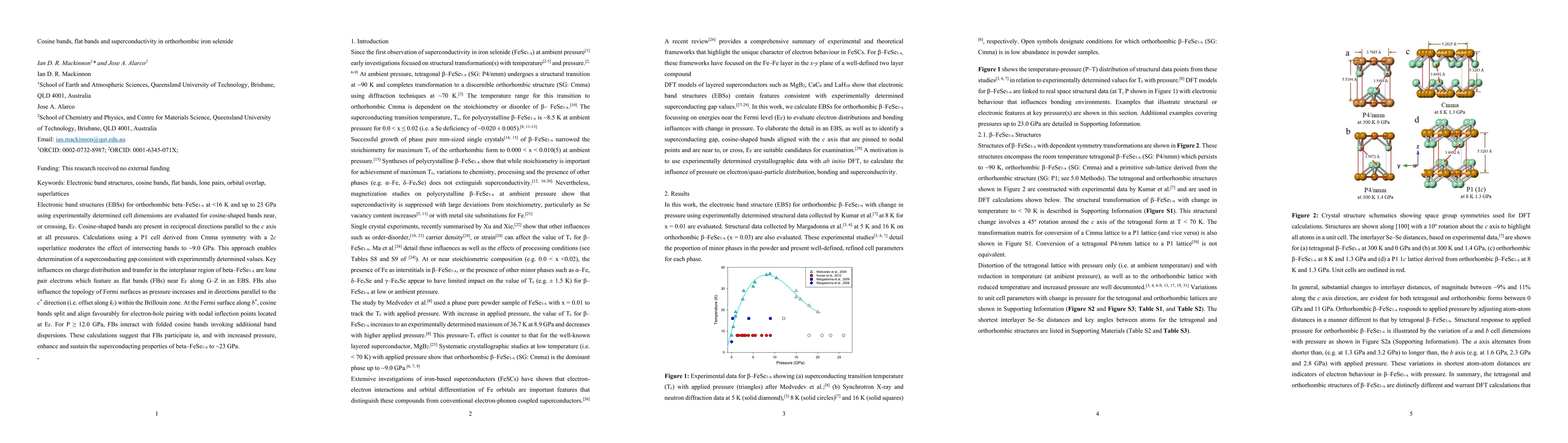 Thumbnail for Cosine bands, flat bands and superconductivity in orthorhombic iron selenide