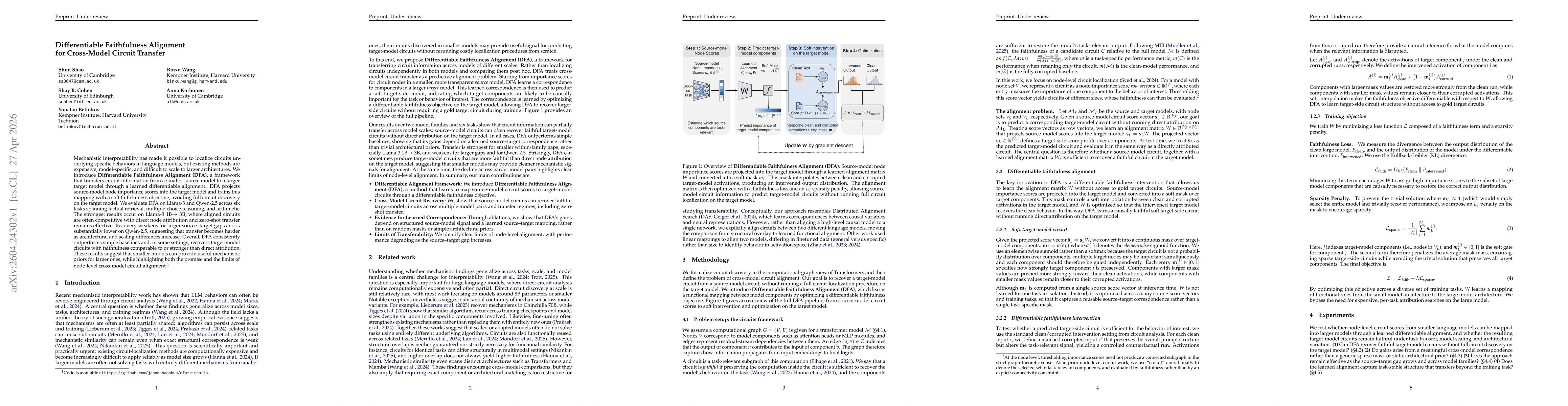 Thumbnail for Differentiable Faithfulness Alignment for Cross-Model Circuit Transfer
